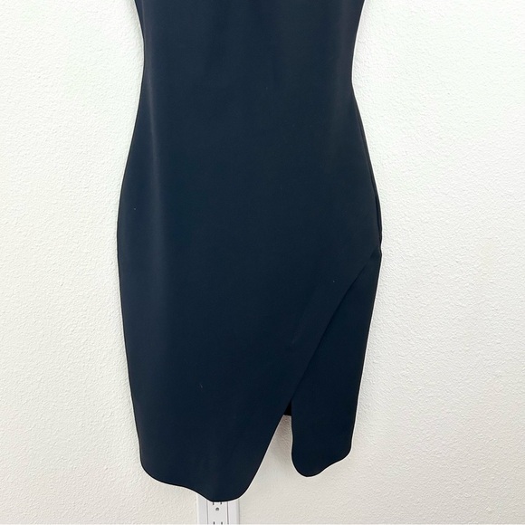 Elizabeth and James Sheath Midi Dress Racerback Asymmetrical Hem Olsen Size 6 - Picture 2 of 13